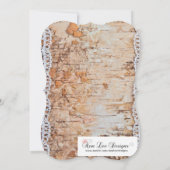 スウィート16誕生日招待状ブカントリー納屋ウッドレースt 招待状 (裏面)