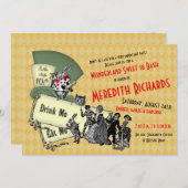 スウィート16誕生日招待状不機嫌ハッタワンダーランド 招待状 (正面/裏面)