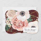 スウィート16誕生日招待状幾何ガーデンワインバー 招待状 (裏面)