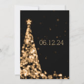 スウィート16誕生日招待状金ゴールドクリスマス セーブザデート (裏面)