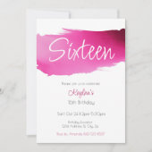 スウィート16誕生日招待状 招待状 (正面)