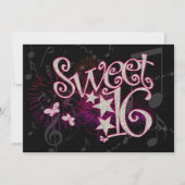 スウィート16誕生日招待状 招待状 (正面)