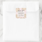 スウィート16誕生日金ゴールドグリッターサンキュービッグ スクエアシール (バッグ)