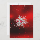 スウィート16赤プリンセス仮装シルバーパーティー 招待状 (裏面)