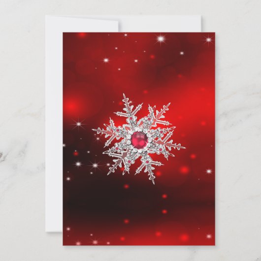 スウィート16赤プリンセス仮装シルバーパーティー 招待状 (裏面)