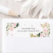 スウィート16赤面フローラ蝶 ラベル (インサイチュ)