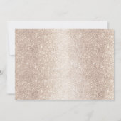 スウィート16金ゴールドグリッターひまわりウェスタン女性のカーボーイ 招待状 (裏面)