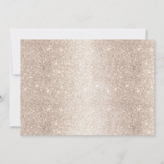 スウィート16金ゴールドグリッターひまわりウェスタン女性のカーボーイ 招待状 (裏面)