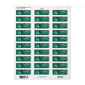 スウィート16金ゴールドグリッター誕生日差出人住所 ラベル (フルシート)