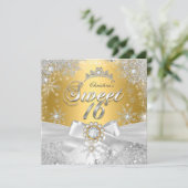 スウィート16金ゴールドシルバープリンセスウィンターワンダーランド 招待状 (スタンド正面)