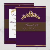 スウィート16/アメジストのティアラ 招待状 (正面/裏面)