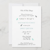 スウィート16 エンチャンテッド フォレスト フラワーズ バタフライ インビ 招待状 (裏面)