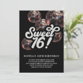スウィート16 グルービー ディスコボール バースデー インビテーション (スタンド正面)