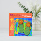 スウィート16 サマー ファン フリップ フロップ - ビーチパーティ！ 招待状 (スタンド正面)