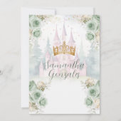 スウィート16 サージュグリーン プリンセス フラワーパレス 招待状 (裏面)