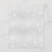 スウィート16 シルバー ブルー グリッター 予算 招待状 チラシ (裏面)