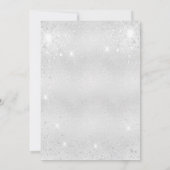 スウィート16 シルバー ローズゴールド スパークル 招待状 (裏面)