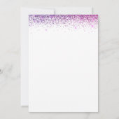 スウィート16,スニーカー誕生日,紫グリッター 招待状 (裏面)