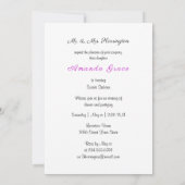 スウィート16 ダイヤモンド クラウン ハイ ヒール パープル 招待状 (裏面)