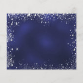 スウィート16 ネイビーブルー シルバーグリッター 保存日付 予算 チラシ (裏面)