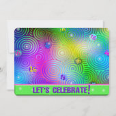 スウィート16 ネオン バースデーパーティー 招待状 (正面)