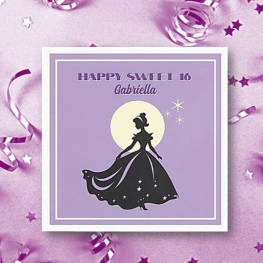 スウィート16!ハッピーバースデーパーティー スタンダードカクテルナプキン
