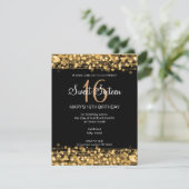 スウィート16 バースデーパーティー ゴールドの輝き 招待状 (スタンド正面)