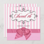 スウィート16 -パーソナライズされたバースデーパーティ招待状 招待状 (正面/裏面)