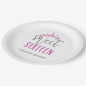 スウィート16 パーソナライズ ペーパープレート (アングル)