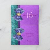 「スウィート16」パープルターコイズ16歳の誕生日 サンキューカード (内部)