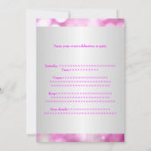 スウィート16 ピンク バブル シルバー ジュエル ティアラ パーティー 18 招待状 (裏面)