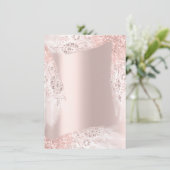 スウィート16 ブライダルシャワードレス ローズ ブラッシュ 招待状 (スタンド正面)