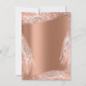 スウィート16 ブライダル ドレス ローズ カッパー ダイヤモンドスパーク 招待状 (正面)