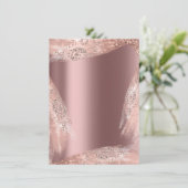 スウィート16 ブライダル ドレス ローズ ダイヤモンド キラキラ 招待状 (スタンド正面)