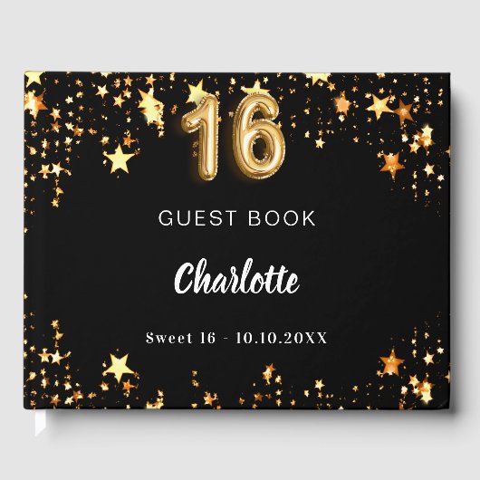 スウィート16 ブラックゴールドの星たち ゲストブック (正面)
