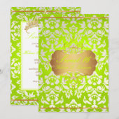 スウィート16 / プリンセス / パールダマスク 招待状 (正面/裏面)