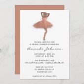 スウィート16 プリンセス ブライダルシャワー ローズゴールド ホワイト 招待状 (正面/裏面)