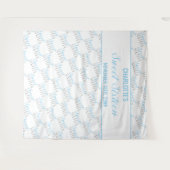 スウィート16 ベビーブルー シルバー バースデーパーティー 背景 タペストリー (正面(横))