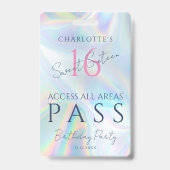 スウィート16 ホログラフィックVIPアクセス招待ID バッジ (裏面)