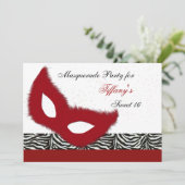スウィート16 マスカレードパーティーの招待状 招待状 (スタンド正面)