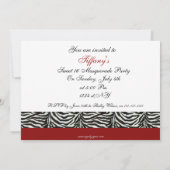 スウィート16 マスカレードパーティーの招待状 招待状 (裏面)