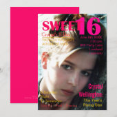 スウィート16 ライジングスター レッド マガジンカバー 招待状 (正面/裏面)