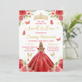 スウィート16 レッドプリンセス ブロンドガール 招待状 (スタンド正面)