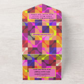 スウィート16 レトロ ビンテージ 1980 ガーリー プレtty 全て オールインワン招待状 (外側)