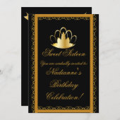 スウィート16 ロイヤル コロナションボール-カスタマイズ 招待状 (正面/裏面)