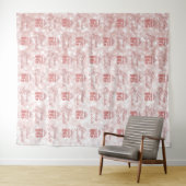 スウィート16 ローズゴールド ステップアンドリピートパーティー タペストリー (インサイチュ(横))