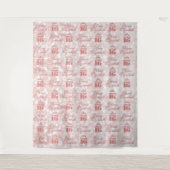 スウィート16 ローズゴールド ステップアンドリピートパーティー タペストリー (正面)