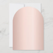 スウィート16 ローズゴールド ピンク アーチ 招待状 (裏面)