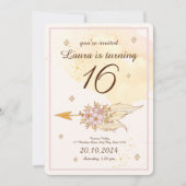 スウィート16 ワイルドワン ドリームキャッチャー トライバル ボーホー 招待状 (正面)