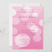 スウィート16 ワードアート | 16歳の誕生日 招待状 (裏面)